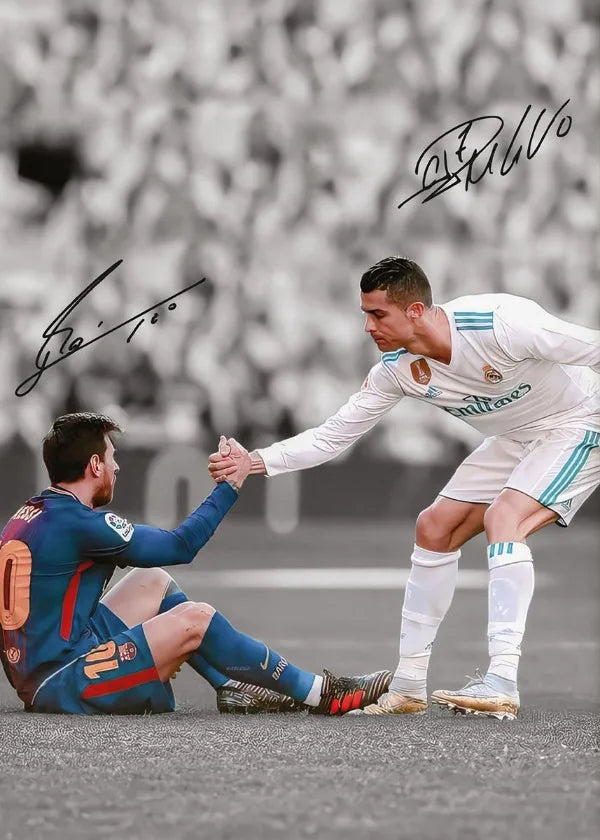 Quadros em Tela de Estrelas de Futebol | Decoração e Arte de Parede Premium
