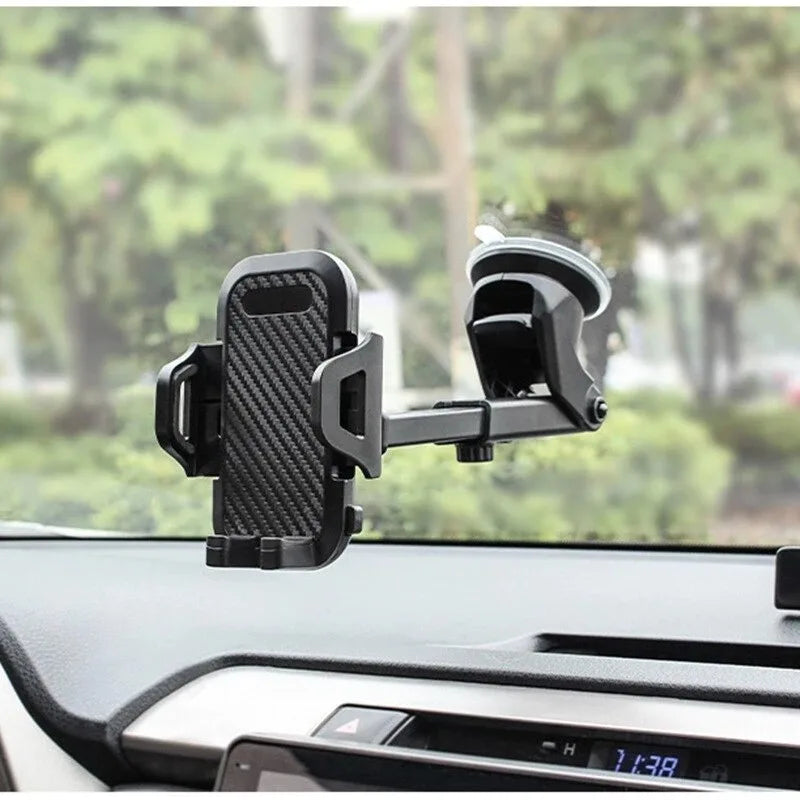 Suporte de Telemóvel para Carro com Ventosa Premium | Estabilidade Máxima na Estrada