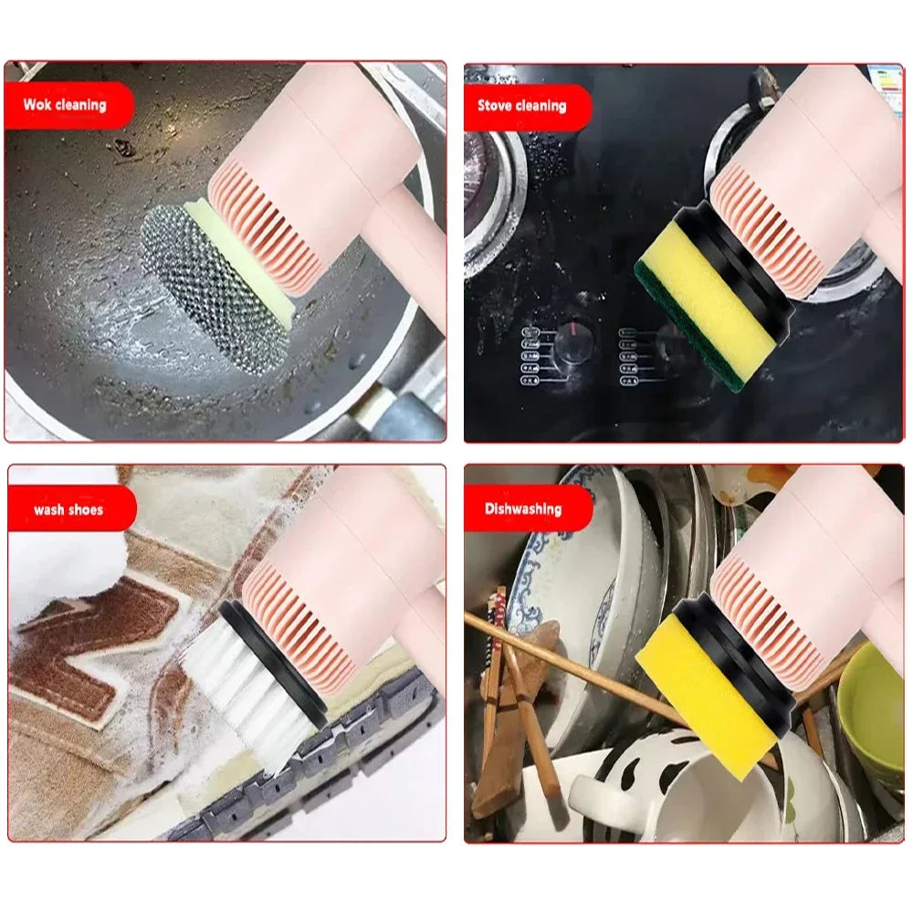 Escova Elétrica de Limpeza Multifunções