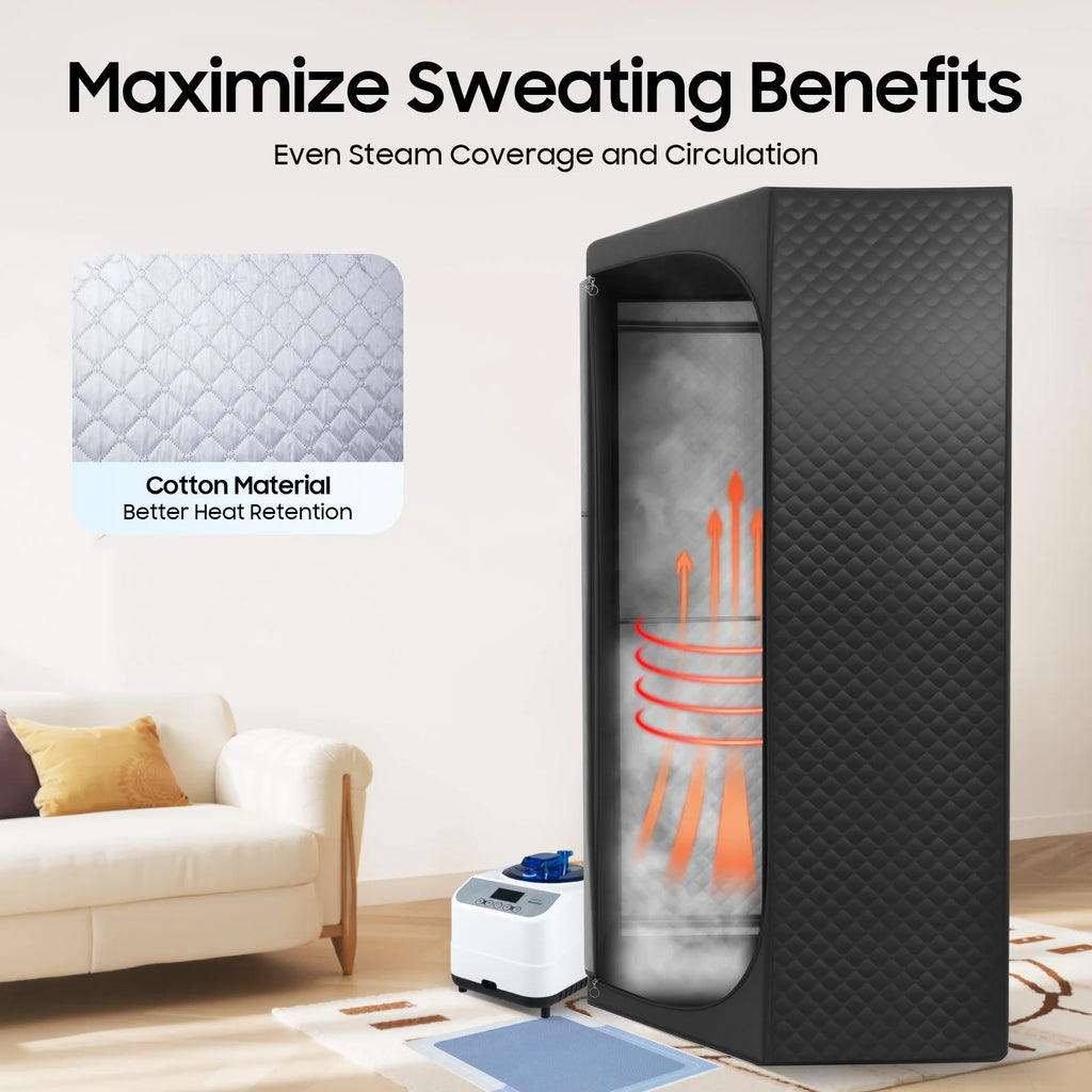 Sauna de Vapor Portátil 3L (1350W) | Desintoxicação e Relaxamento em Casa