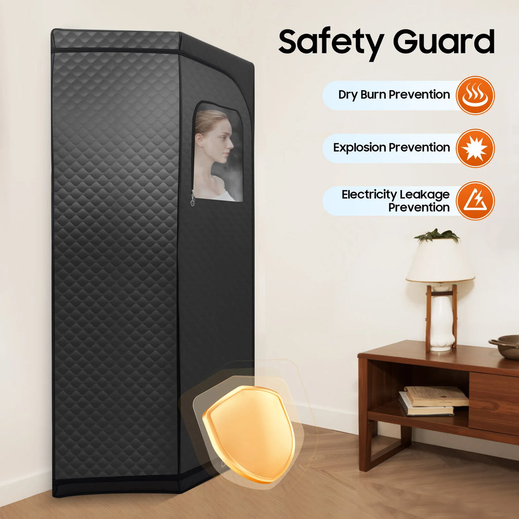 Sauna de Vapor Portátil 3L (1350W) | Desintoxicação e Relaxamento em Casa