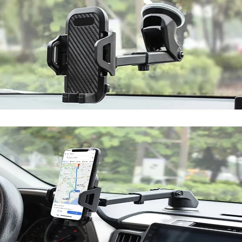 Suporte de Telemóvel para Carro com Ventosa Premium | Estabilidade Máxima na Estrada